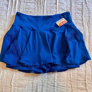 Free People Movement Atlantic Blue Skort with Crochet Trim – Size S (NWT)